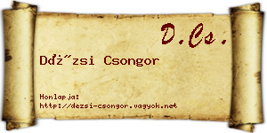Dézsi Csongor névjegykártya