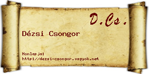 Dézsi Csongor névjegykártya