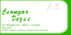 csongor dezsi business card